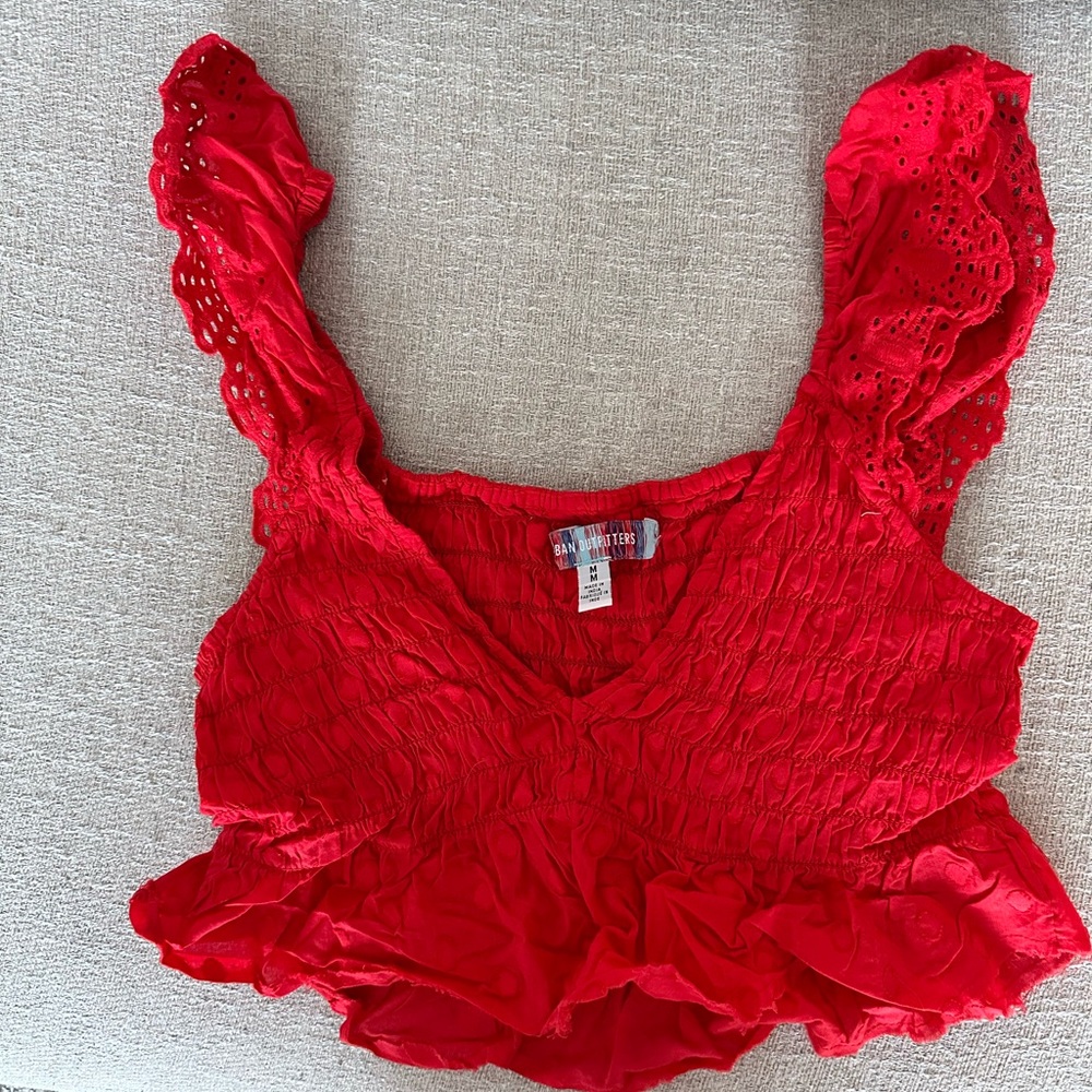 UO ruffle crop top